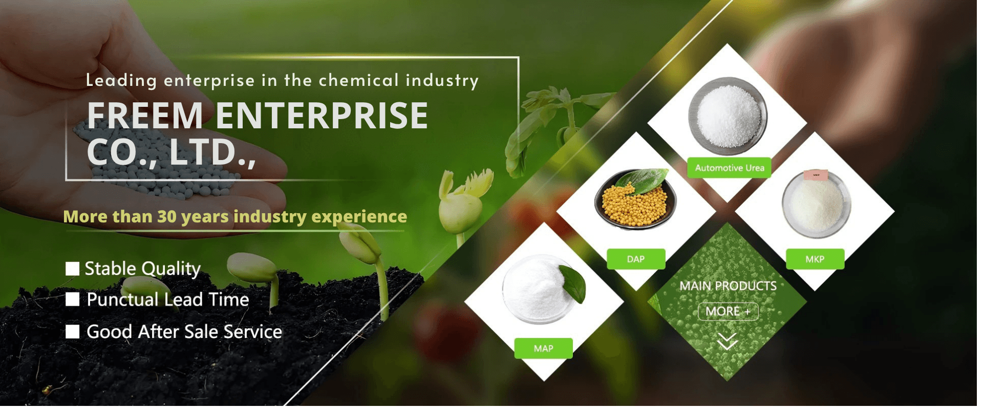 Leading enterprise in the chemical industry — MAP, DAP, Urea, MKP